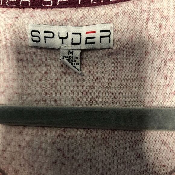 Spyder Shirt Womens Medium Pink Long Sleeve Thermal Waffle Knit Logo Henley - Picture 5 of 7